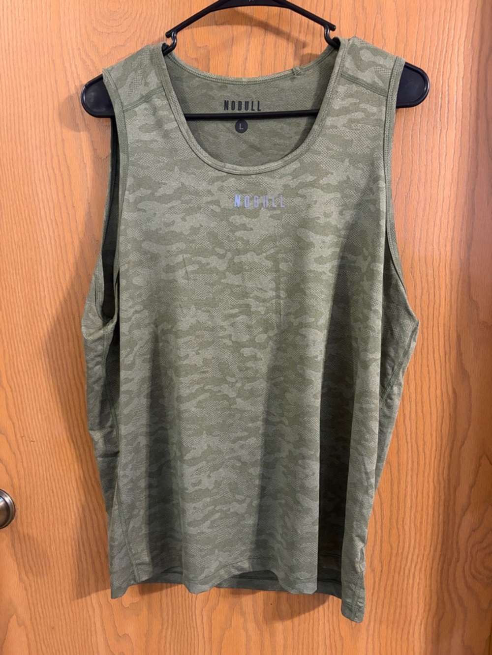 NOBULL Men’s Olive Green Camo Muscle Tank Top Large
